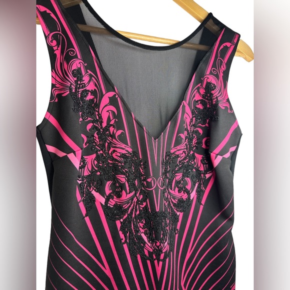 LIPSY LONDON | M | Bodycon Dress Wedding Date Event Mash Rhinestones open Back - Picture 5 of 10